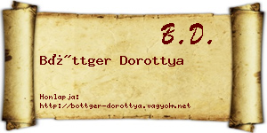 Böttger Dorottya névjegykártya